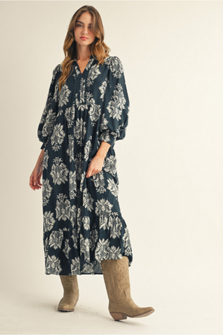 Casual Elegance Dress In Navy