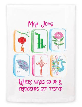 Mah Jong Kitchen Towel Where Friendships are Tested