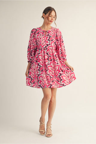 On Your Side Dress in Fuchsia