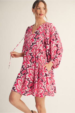 On Your Side Dress in Fuchsia