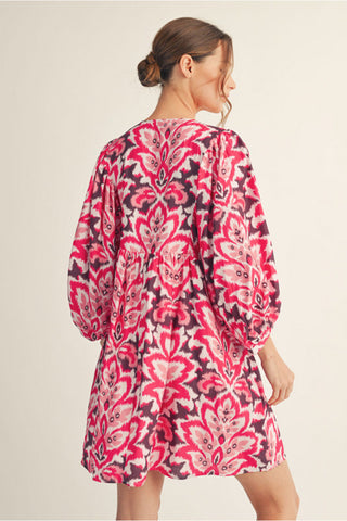 On Your Side Dress in Fuchsia