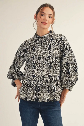 Small Talk Top In Black