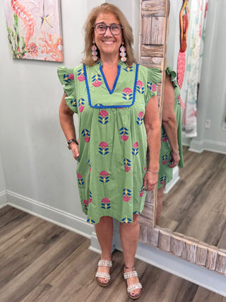 Try To Impress Me Dress in Sage