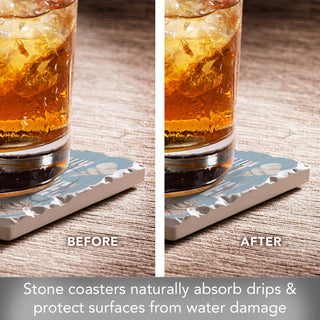 "Shovel Sunshine" 4 Pack Assorted Image Coaster Set