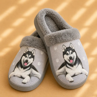 Siberian Husky Slippers