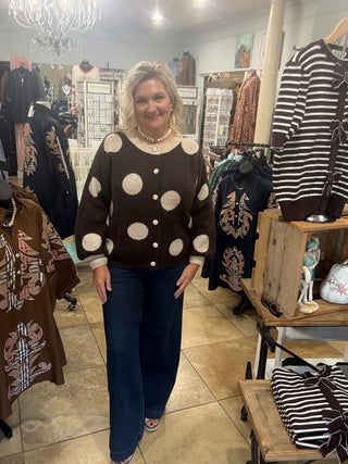 A Quiet Life Cardigan in Chocolate