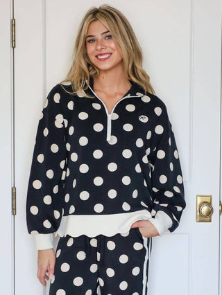 Dotted Daydream Pullover In Black