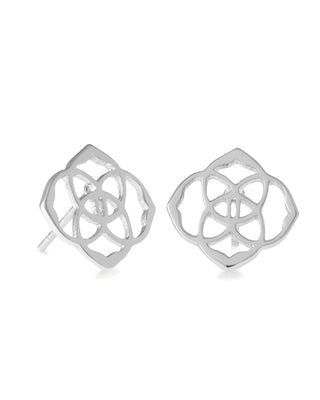 Dira Stud Earrings In Silver Metal