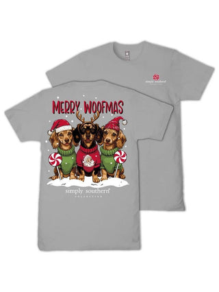 Youth Merry Woofmas Short Sleeve T-Shirt In Lunar