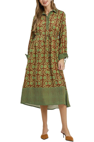 This Time Tomorrow Midi Dress in Chestnut
