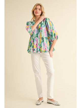 Time For Flowers Top in Mint