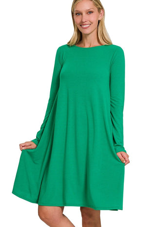 Charlise Dress in Kelly Green