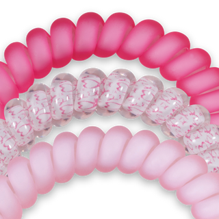 Spiral Hair Coils | Small | Pink Ribbon Power Hair Ties
