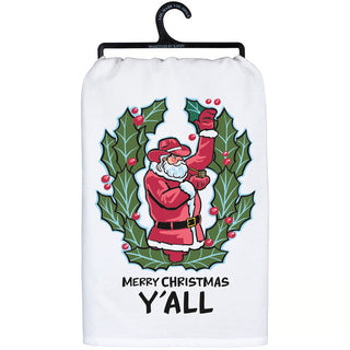 Merry Christmas Y'all Kitchen Towel