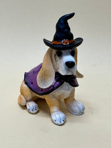 Cuddly Witch Dog Figurine