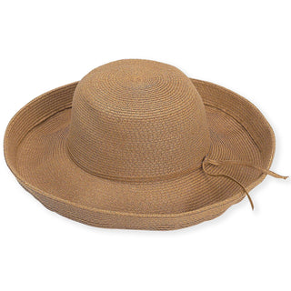 Vera Paper Braid Upbrim Hat in Tan