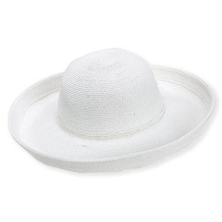 Vera Paper Braid Upbrim Hat in White