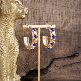 Jeweled Bubble Hoop Earrings