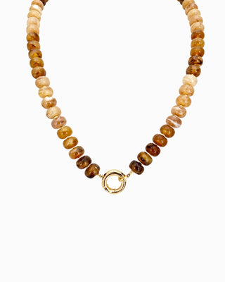 Marble Bead Toggle Clasp Statement Necklace