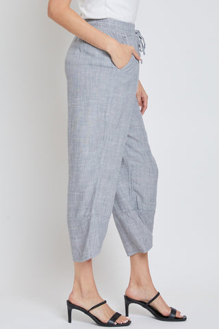 Tulip Hem Pant in Grey Cross Dye