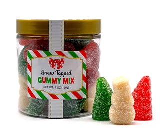 Christmas Candy Sugar Stacks - Sanded Gummy Trees & Snowmen