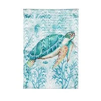 Sea Turtle Moire Garden Flag