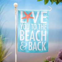 Love To The Beach Suede Garden Flag