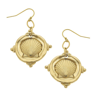 Gold Sea Shell Earrings
