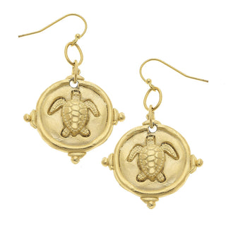 Gold Turtle Earrings