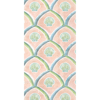 Paper Guest Towels Pack/20 Watercolor Coast Shells