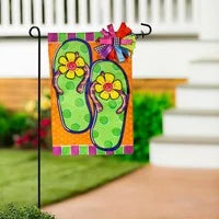 Flip Flop Summer Applique Garden Flag