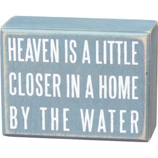 Home By The Water Box Sign