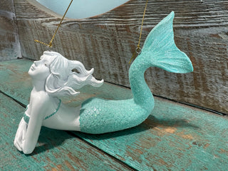 Mermaid Laying Glitter Ornament