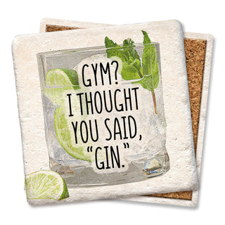 Gym? I Thought You Said Gin Coaster