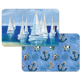 Blanco Beach Sailboats  - Easycare Reversible Placemat
