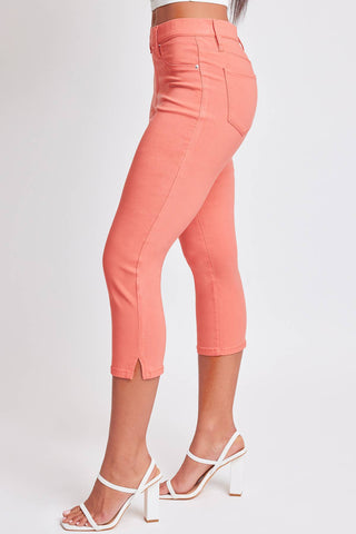 Junior Hyperstretch Pull On Capri With Side Slit