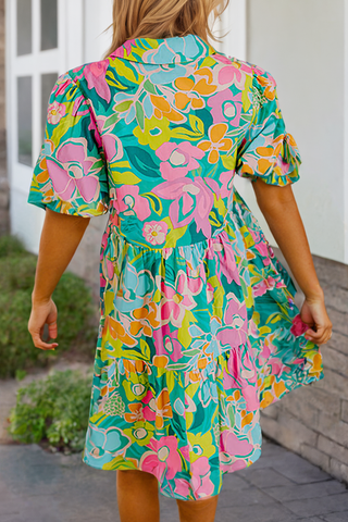 Flower Retreat Babydoll Dress