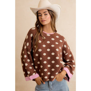 Dots Of Delight Sweater in Black