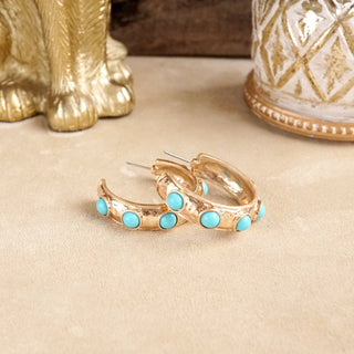 Jeweled Bubble Hoop Earrings
