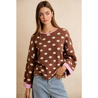 Dots Of Delight Sweater in Black