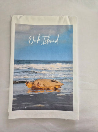 Oak Island Mama Turtle Beach Tea Towel