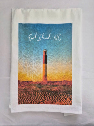 Oak Island Lighthouse Tea Towel