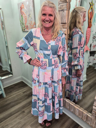 All About Blooms Dress In Quilt Pattern