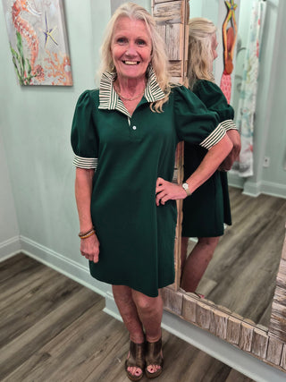 Making My Way Dress in Green