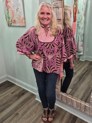 Not In Your Favor Top in Berry