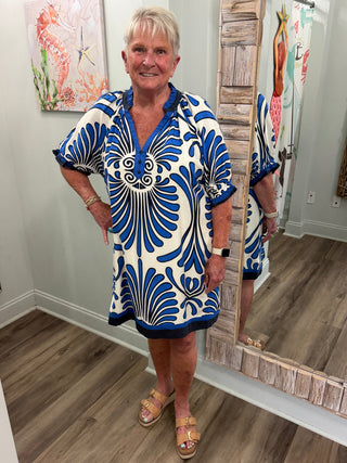 Just As Much Dress in Blue Mix