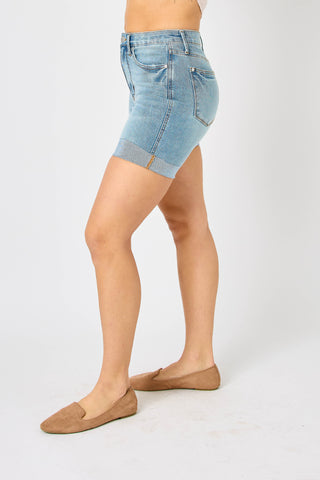 Keep It Brief Tummy Control Denim Shorts