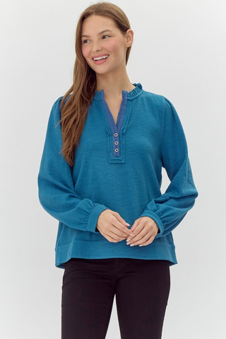 Sweet Serenity Top in Teal
