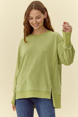 Come As You Are Sweatshirt In Avocado