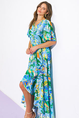 Printed Blues Dress